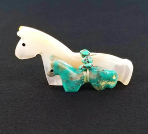 Mother of Pearl Zuni Horse Fetish