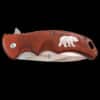 Assisted Opening Wood Knife w/ Bear - Image 2