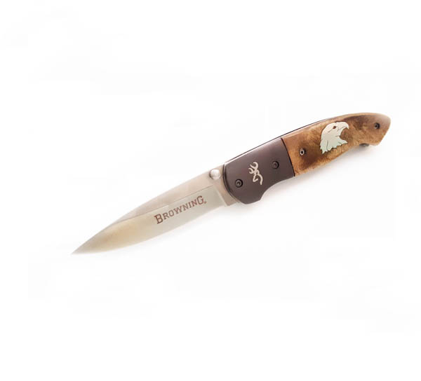 Eagle Head Inlaid Browning knife