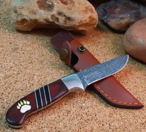 Elk Ridge Bear Paw Straight Blade Wood Knife