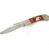 Inlaid Eagle Head Lock Back Wood Knife - Image 5