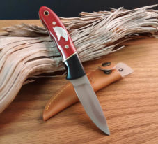 Eagle Two Tone Wood Fixed Blade Knife