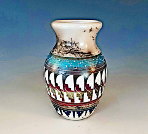 Johnson Navajo Hand-Crafted Horse Hair Pot