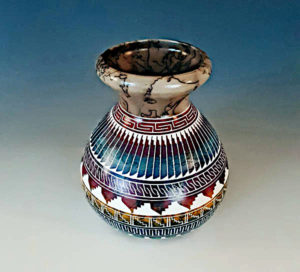 Navajo Horsehair White Clay Pot