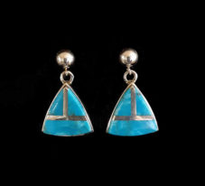 Handcrafted Native American Turquoise Earrings_NZE-123