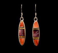Native American Genuine Spiny Oyster Earrings NZE-87
