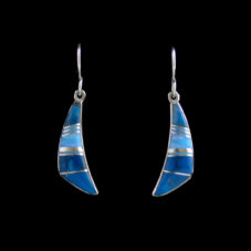 Navajo Cultured Opal & Turquoise Dangle Earrings