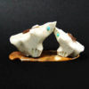 IAC-FET-207 Zuni Magnesite Double Bear on Arrowhead-back