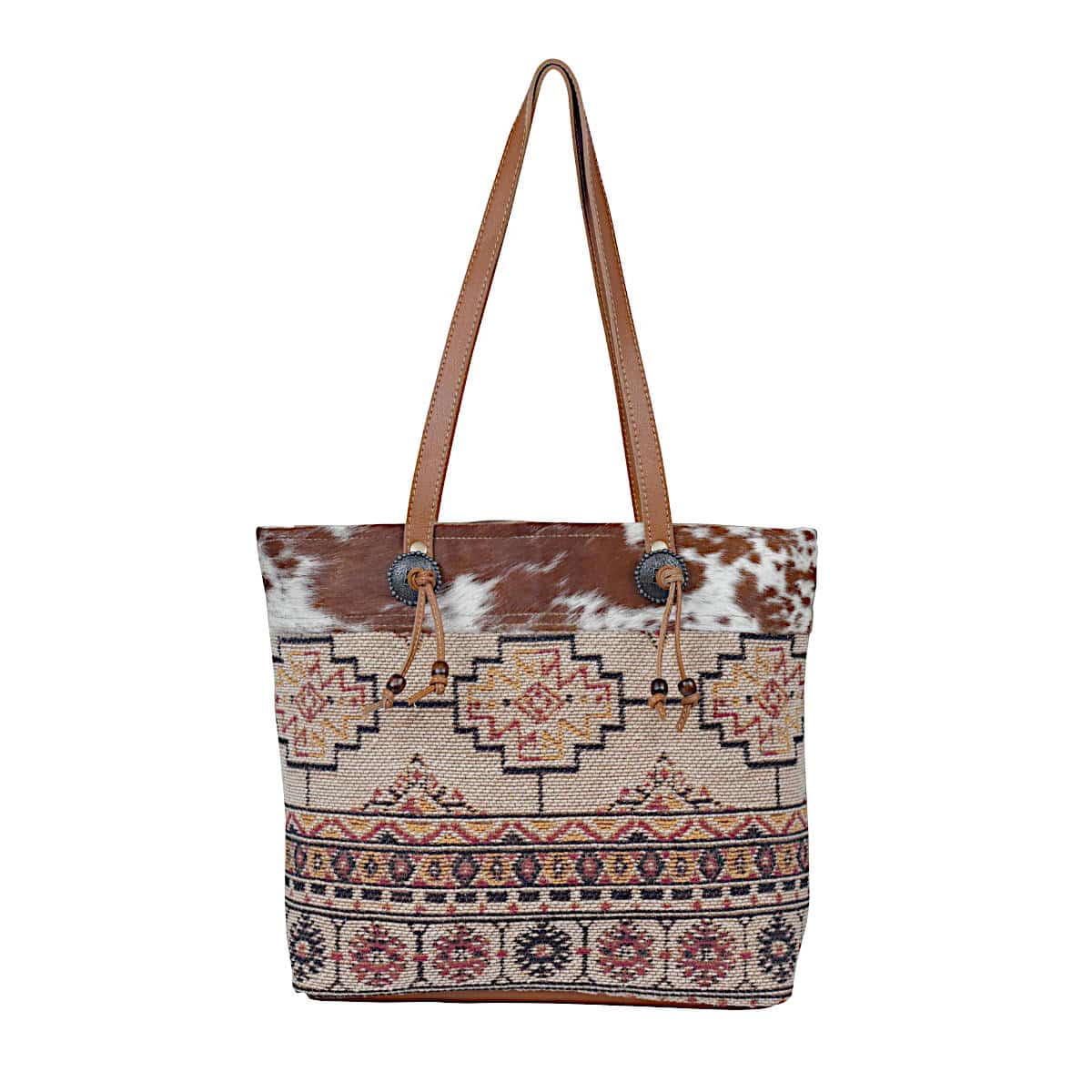 Light Brown Woven Pattern Tote