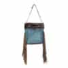 Myra Blue Vine Hand-Tooled Bags