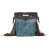 Myra Blue Vine Hand-Tooled Bags