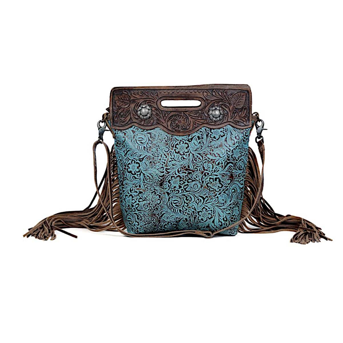 Large Western Fringe Shoulder and Crossbody Purse in Native 