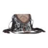 Myra Monochromatic Speckles Leather & Hairon Bag