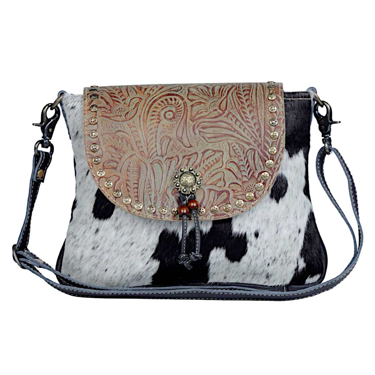 Jewelry bag cowhide, Black