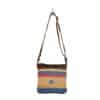 Myra Yellow And Blue Stripes Cross-Body Bag