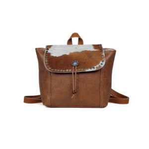 S-3381 Myra Classic Carvings Leather & Hair-On Bag
