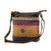 s-3070-2 Myra Yellow And Blue Stripes Cross-Body Bag