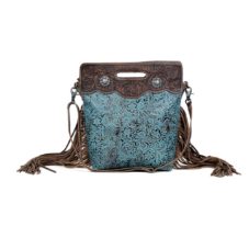 s-3361-1 Myra Blue Vine Hand-Tooled Bags