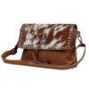 s-3380-2 Myra Blossom Etched Leather & Hair On Bag