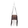 s-3807-4 Aztec Motif Leather & Hairon Bag