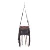 s-3807-5 Aztec Motif Leather & Hairon Bag
