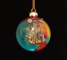 005-Authentic Bette Fraser Day Southwest Glass Ornament