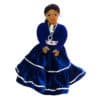 ND-Indigo Handmade Native American Cloth Doll - Seated