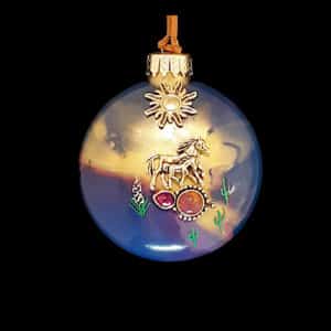 Bette Day Horse Glass Christmas Ornament