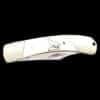 Bone Inlaid Silver Wolf Pocket Knife - Image 2