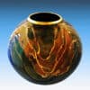 Bruce Fairman Black & Gold Medium Round Vase