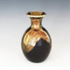 Bruce Fairman Black & Gold Small Gooseneck Pottery Vase 2