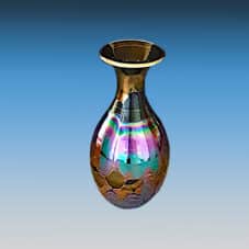 Bruce Fairman Iridescent Medium Gooseneck Vase