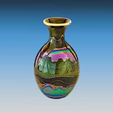 Bruce Fairman Iridescent Petite Gooseneck Vase