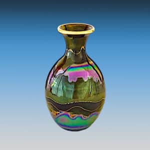 Bruce Fairman Iridescent Petite Gooseneck Vase