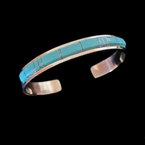 C&S Lonjose Zuni Channel Inlay Turquoise Bracelet