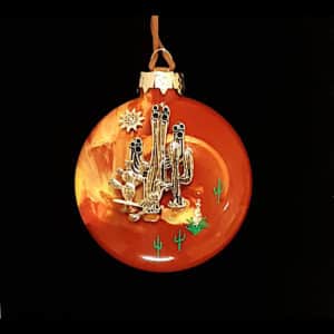 Desert Southwest Hand-Crafted Glass Ornament