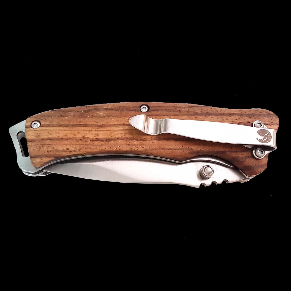 Personalized Elk Ridge Folding Wood Handle Pocket Knife