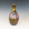 Fairman-IR-Gooseneck medium Bruce Fairman Iridescent Medium Gooseneck Pottery Vase