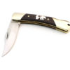 KN-60-2 Inlaid Silver Bear Locking Pocket Knife
