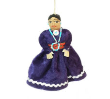 NAV-orn-doll-blue Navajo Cloth Doll Ornament