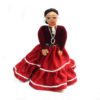 ND-Burgundy Red Authentic Hand-Crafted Navajo Cloth Doll