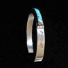 NZB-10 Channel Inlay Zuni Genuine Turquoise Bracelet - side