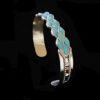 NZB-12 DL Chavez Zuni Turquoise Weave Design Bracelet - side