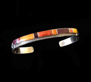 NZB-19 Zuni Multi-Color Spiny Oyster Cuff Bracelet