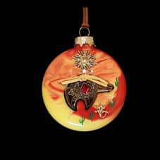 Native American Fetish Bear Glass Christmas Ornament