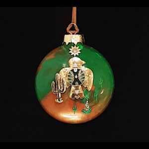 Native American Thunderbird Design Glass Ornament