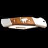 Silver Inlaid Wolf Lockback Pocket Knife - Image 5
