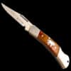 Silver Inlaid Wolf Lockback Pocket Knife - Image 3