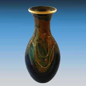 Fairman-BG-Gooseneck medium Bruce Fairman Black & Gold Medium Gooseneck Pottery Vase 2