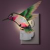13203 Hummingbird Glass & Metal Nightlight